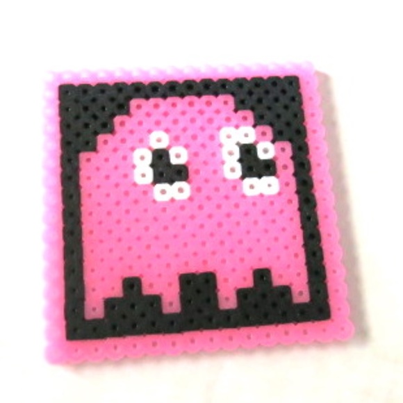 Perler Set of 4 Glow In the Dark Pac Man Coasters - Picture 2 of 6